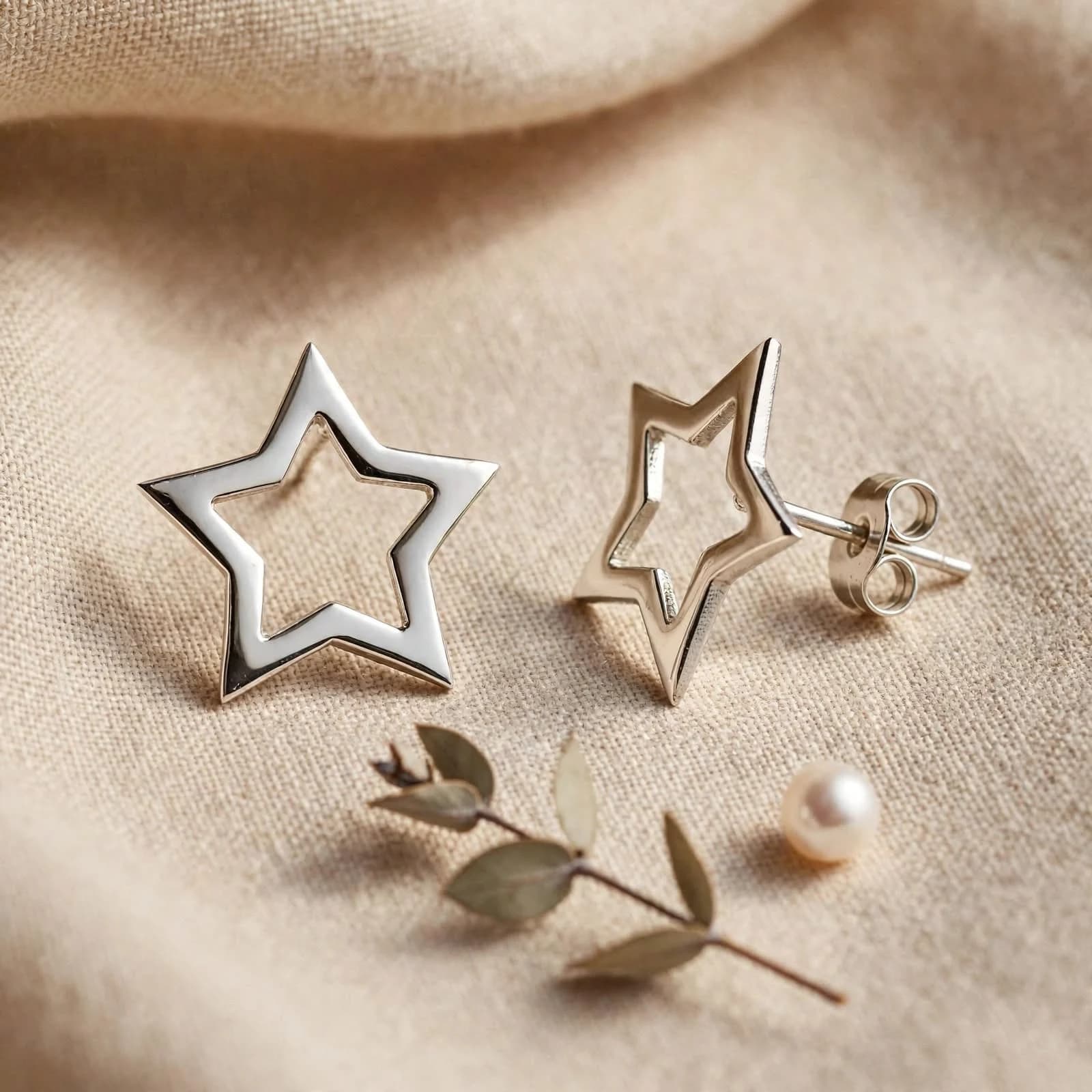 Aros Estrella Calada de Plata 925 – Astra